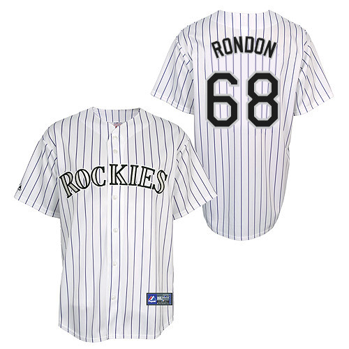Jorge Rondon #68 Youth Baseball Jersey-Colorado Rockies Authentic Home White Cool Base MLB Jersey